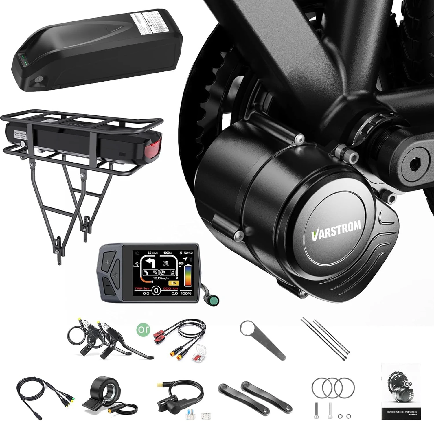Tongsheng Mittelmotor TSDZ2B 36V 250W 350W TSDZ8 48V 750W 1000W Mittelanriebsmotor EKD01 DZ40 Elektrofahrrad Ebike Umbausatz