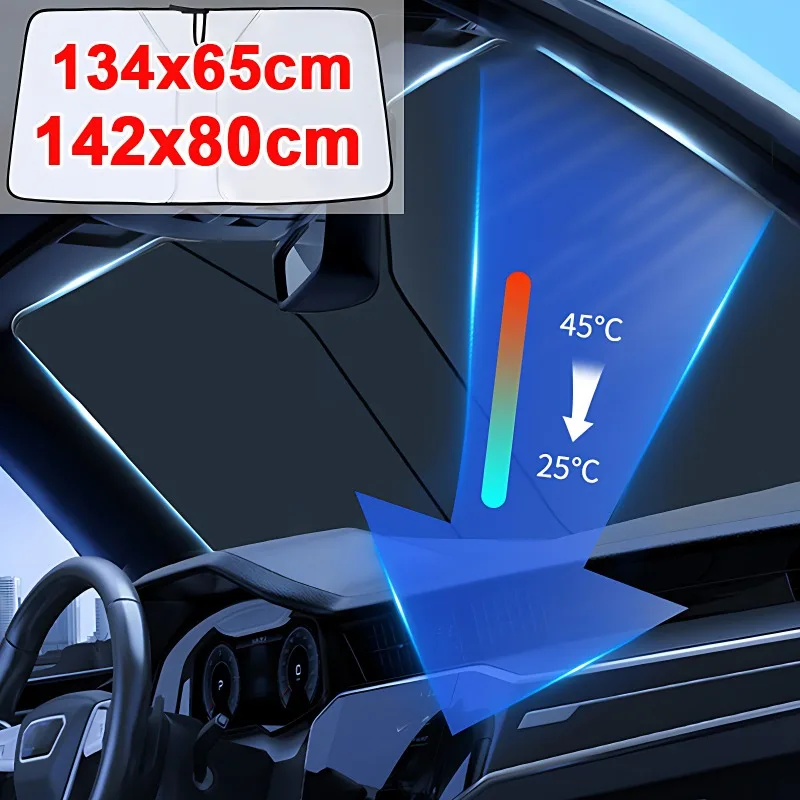 

Car Front Window Sunshade Cover Sun Shade Windshield Visor Windscreen Folding Auto UV Protection Curtain Styling Accessories