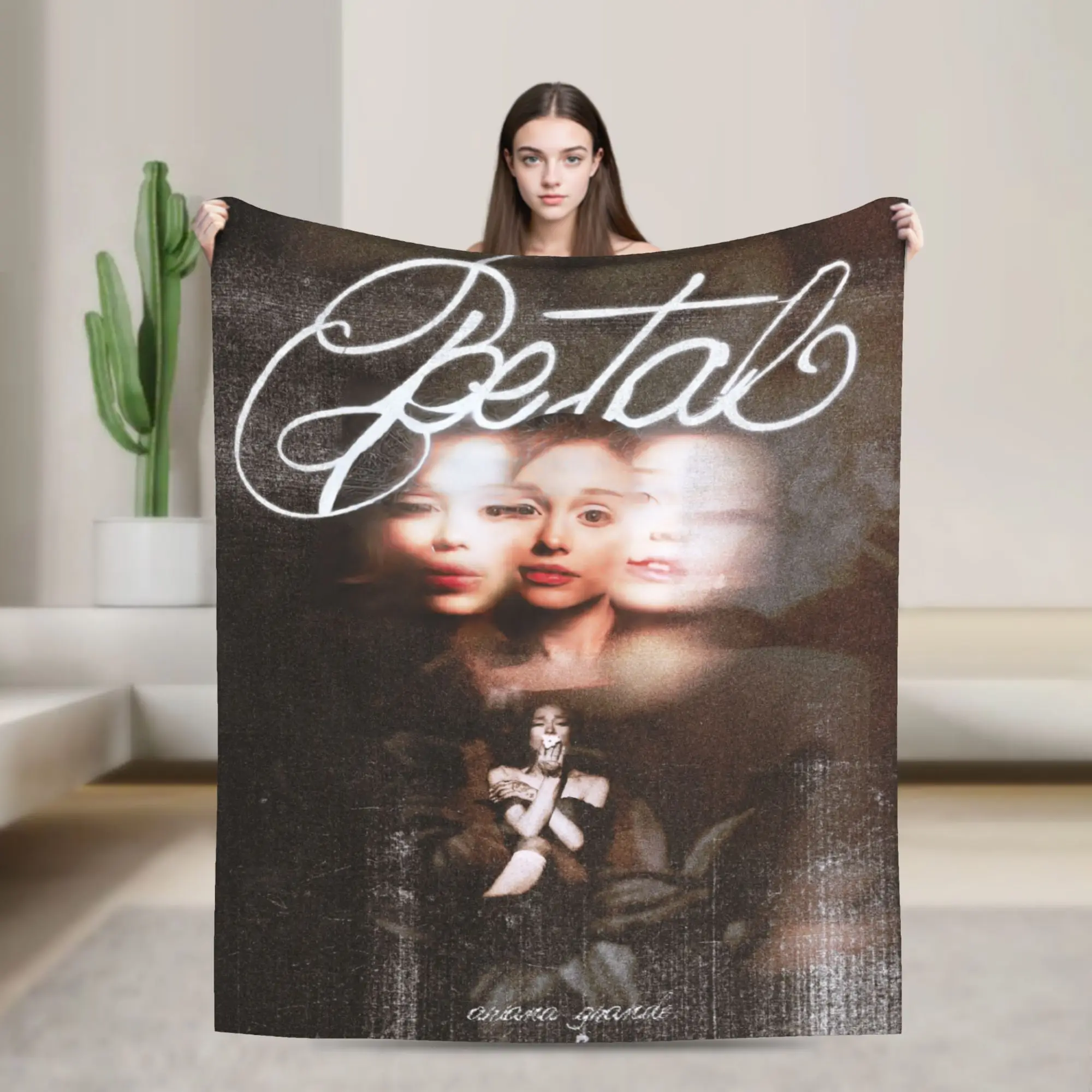 Arianas Grandes petal  Flannel Blanket  Soft Durable Bedding Throws for Living Room Camping Graphic Bedspread Sofa Bed Cover