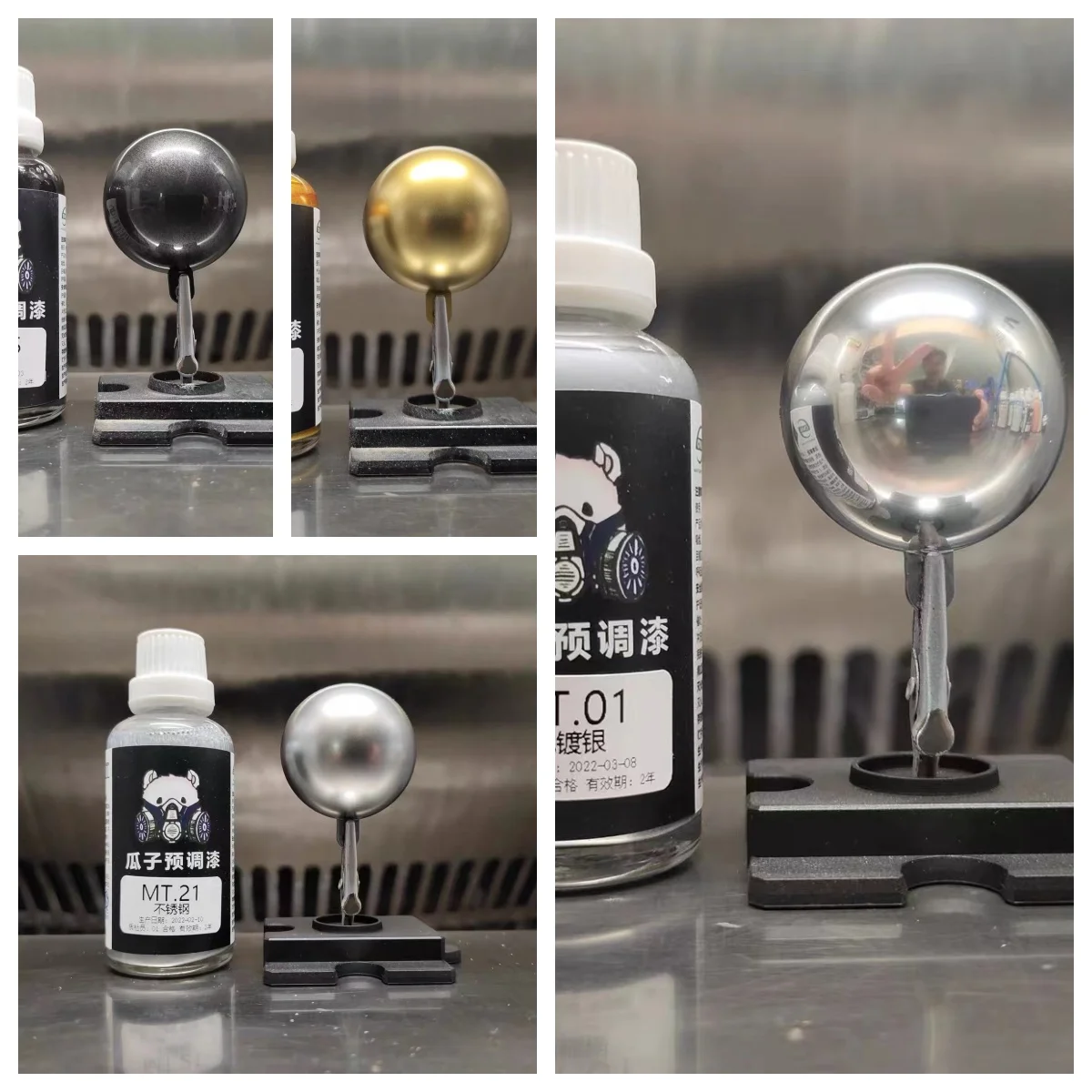 

Metallic Color MT Series Paint Plating Model Spraying Pigment Coloring Oiliness Hobby Toy DIY No Need Dilute 50ML