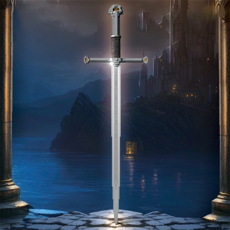 Holy Sword weapons building blocks toys, movies, peripheral weapons, assembled brick models birthday gifts for Lord Ringsed fans