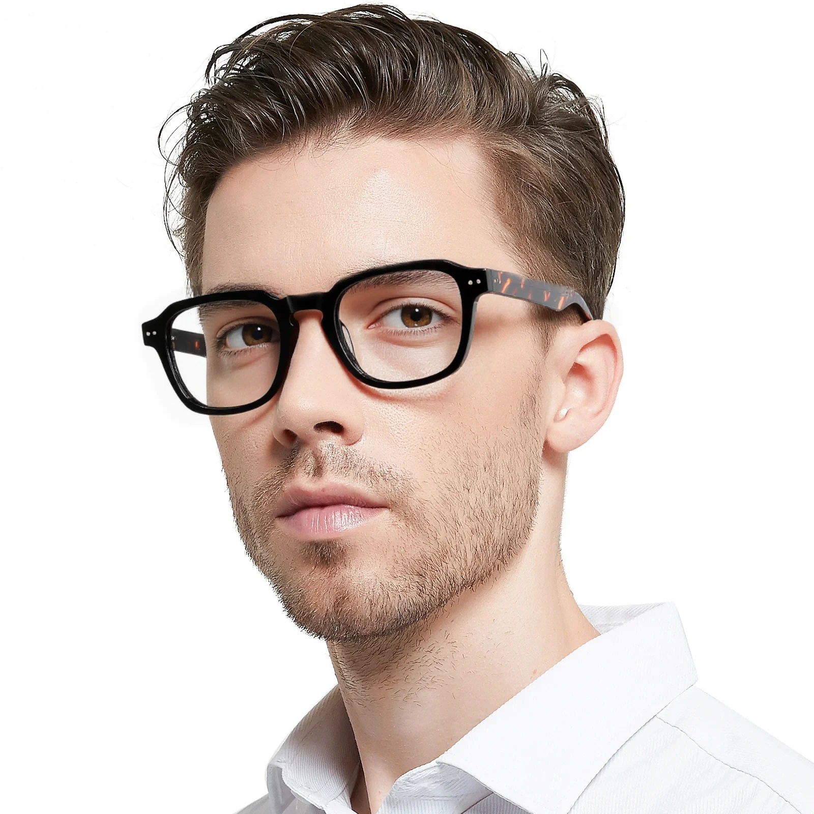 

2025 Handmade Acetate Square Prescription Myopia Sunglasses Diopter Anti Blue Light Reading Glasses for Women Photochromic Lens