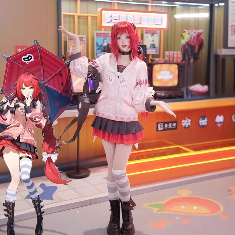

New Game Zenless Zone Zero Ukinami Yuzuha Cosplay Costume Girl Coat Skirt Set Summer Casual Uniform Carnival Clothes