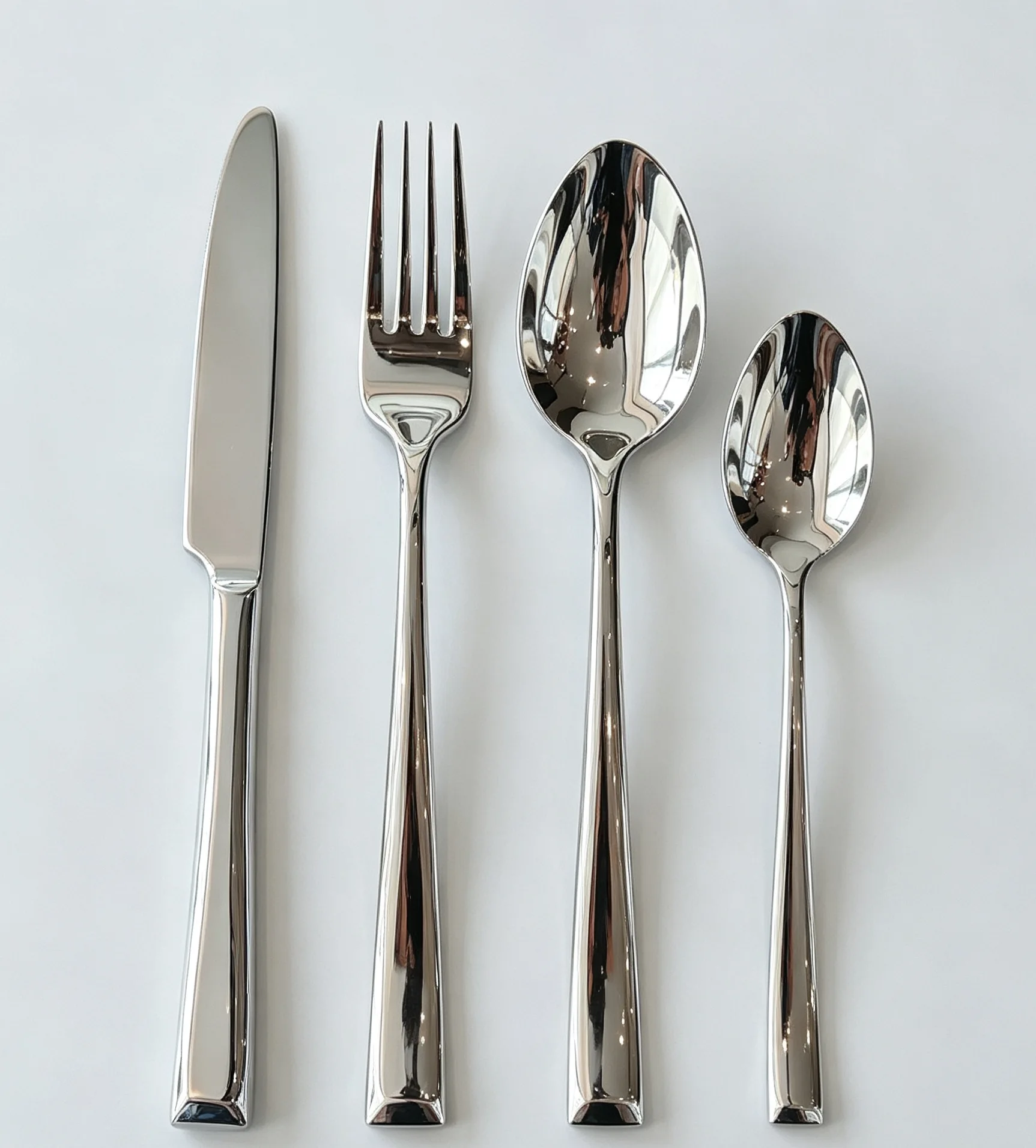 420/304 Stainless Steel Slanted Cutlery Set - Kitchen Knife Set - Dinnerware Set - Flatware Set - Dining Set