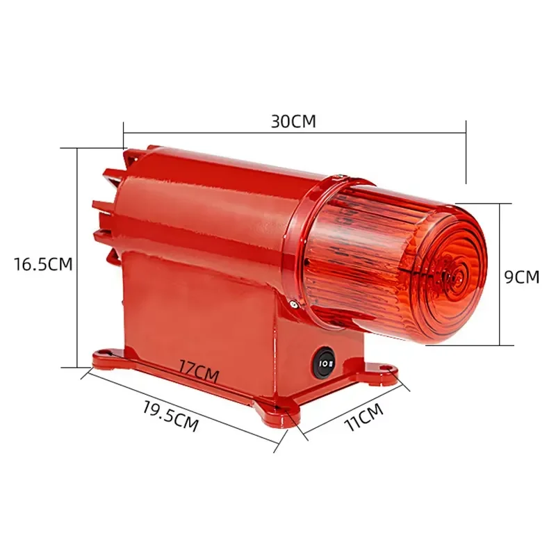 Hot Sale AC Sound and Light Alarm Emergency Siren With Strobe Light Eye-catching Industrial Warning Lights Sounder Warning