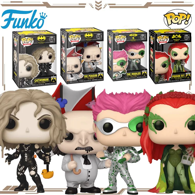 

Funko POP Original Batman Catwoman Penguin Riddler Action Figure Toys for Boys Girls Gift Collectible Model Ornaments