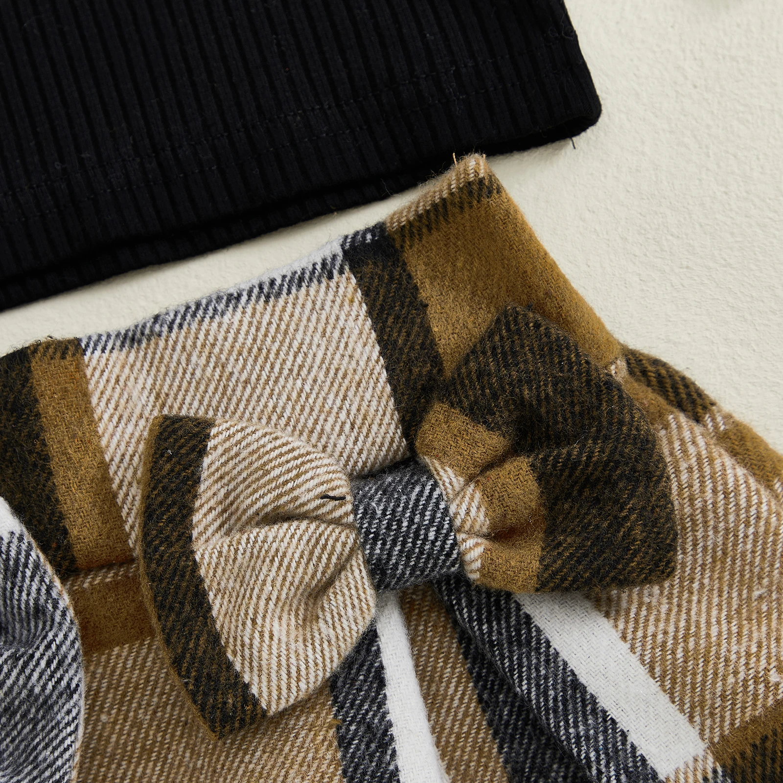 0-4Y موضة الفتيات الخريف 2 قطعة تنورة وتتسابق تحلق كم بلون قميص بلايز ألف خط منقوشة تنورة مجموعة ملابس الفتيات #5