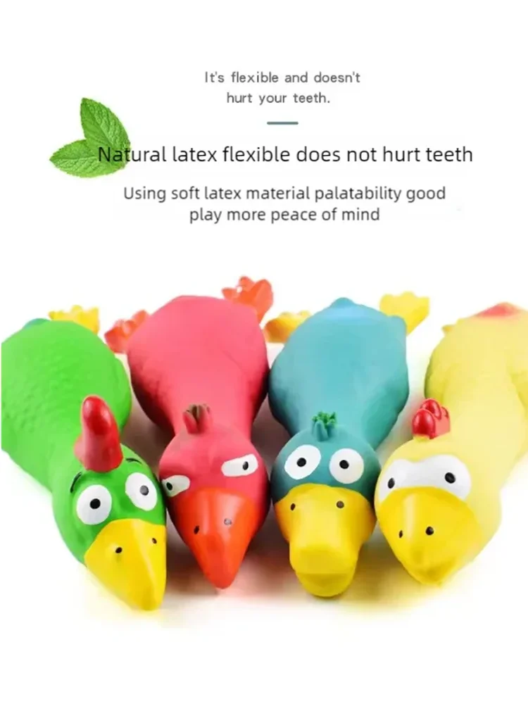 Quietschendes Hundespielzeug aus Gummi, bissfestes Latex-Kauspielzeug in Tierform, Welpenspielzeug mit Geräusch, Haustierbedarf für kleine und mittelgroße Hunde – Detail 3