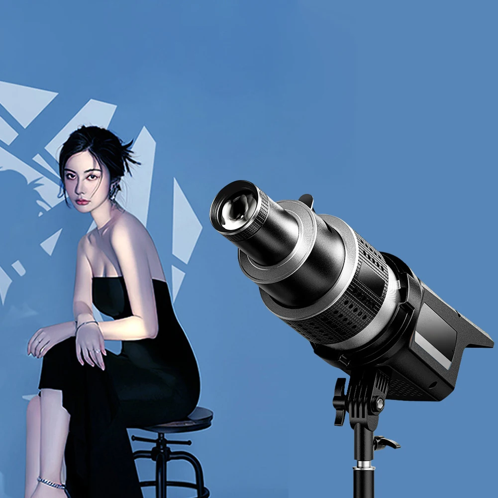 

Bowens Mount Spotlight Conical Optical Snoot Kit with 5/25/34 Gobos & 5 Color Filters Photography Studio Lighting Accessory