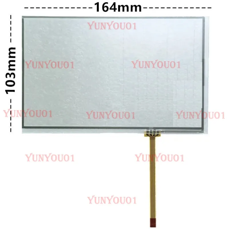 7.1inch Touch Screen 164*103mm 4 Wire Industrial Resistive Digitizer Glass Panel 164x103mm