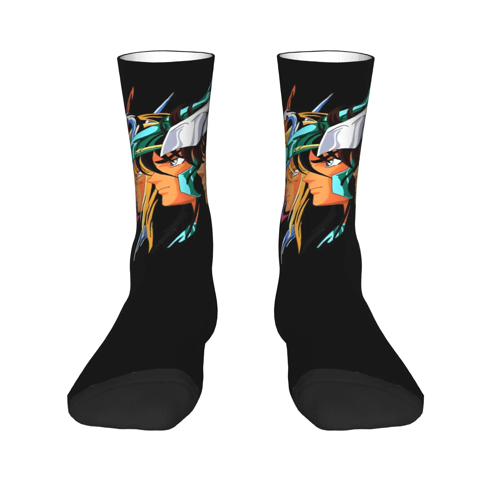 Calcetines de vestir con diseño de tema de los Caballeros del Zodíaco Merch para uso diario Calcetines de anime antideslizantes