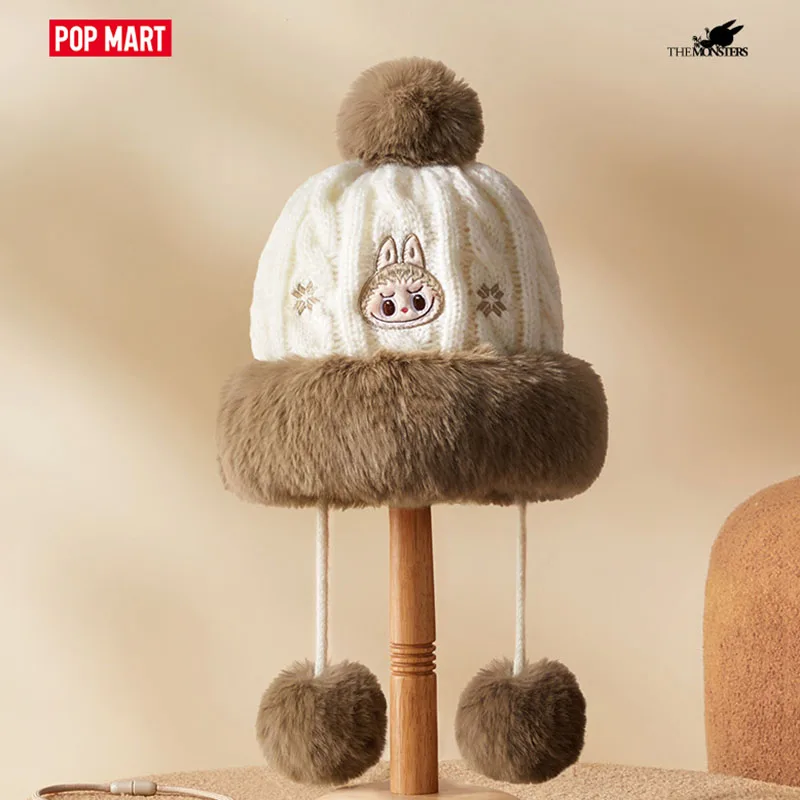 POPMART WARM FLUFFY Series LABUBU Hat 100% Original Cute Action Anime Figure Ornaments Collection Gift