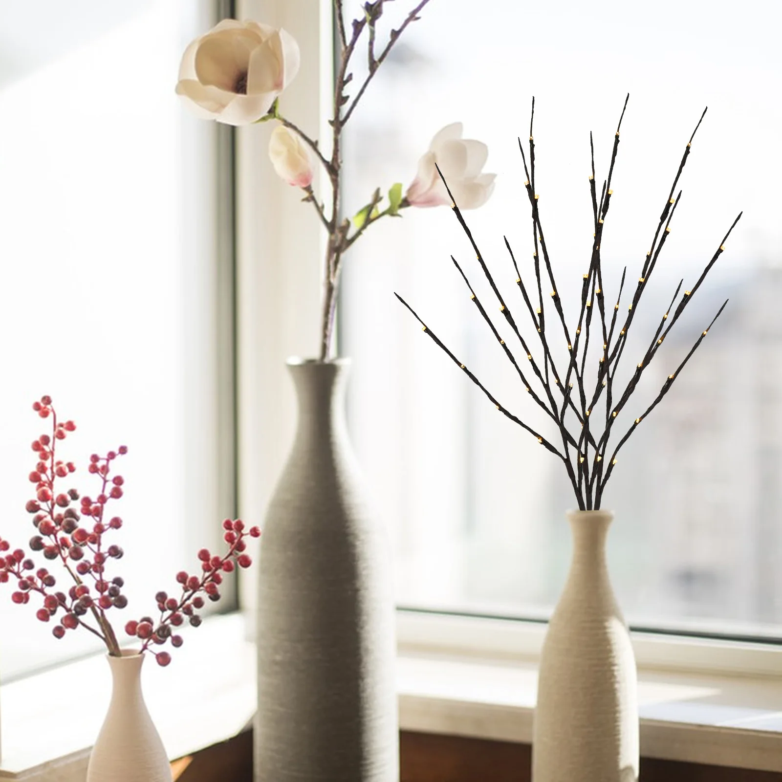 

20 Lamps Stylish Simulative Branch Light Cozy Atmosphere Lamp for Room Showroom Gallery Tree Lights Branch Lights