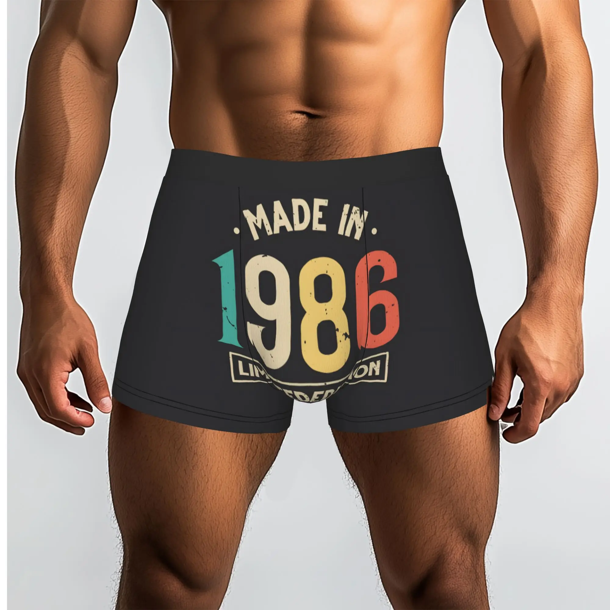 1piece Vintage 1986, 40th Birthday Aged  Underpants Homme Panties Man Underwear Ventilate Shorts