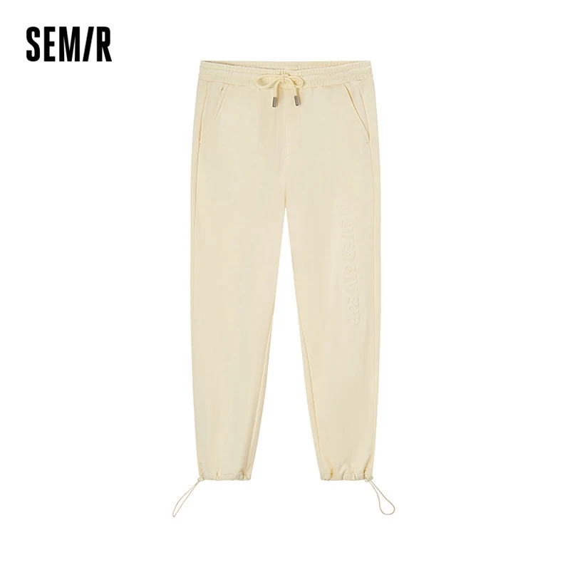 Semir Casual Pants Women Letter-Printed Elastic Cuffs Featuring Vitality 2024 Summer New Loose Fit And Slimming Sports Pants