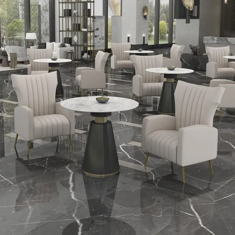 Modern light luxury negotiation table and chair combination contract one table and two chairs