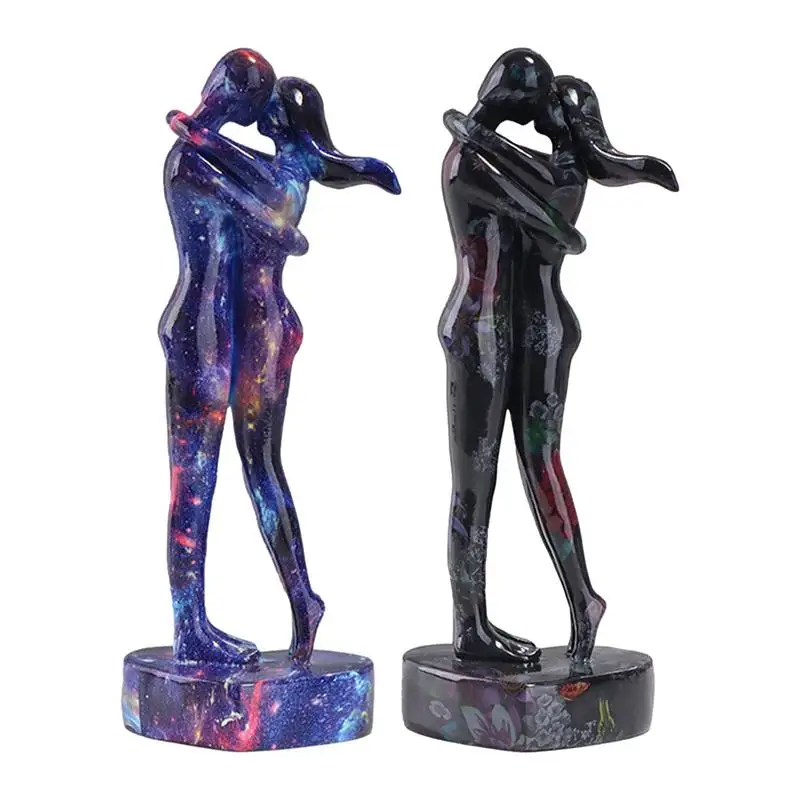 

Resin Couple Sculptures Resin Lovers Statues Ornament Decor Resin Material Crafts Decoration for Bedroom Bookshelf Porch