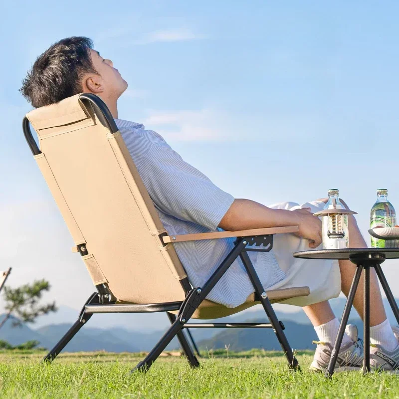 #Garden Moon Chair Folding Recliner Lunch Break Outdoor Camping Chair Office Moon Foldable Beach Chairs Playa Outdoor Furniture