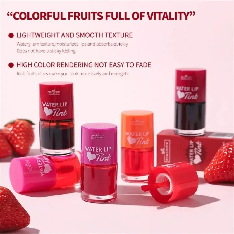 Mirror Lip Gloss Tint Dyeing Liquid Lipstick And Blush 2 In 1 Water Lip Tint Waterproof Non-sticky Lips Eye Cheek Makeup