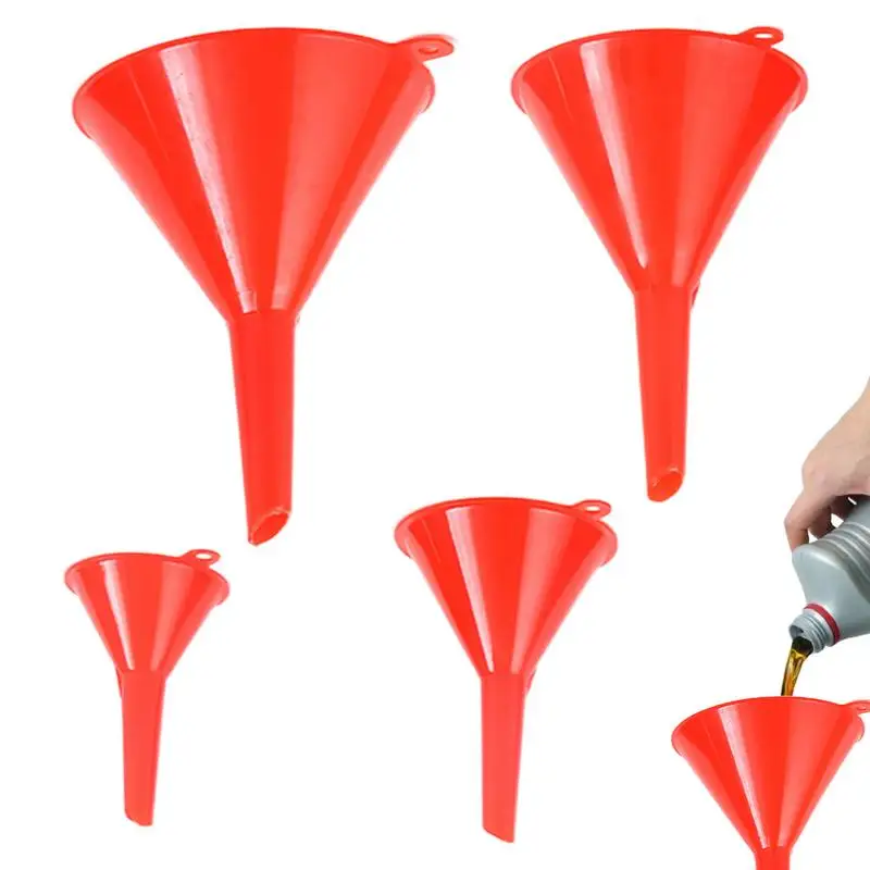 Funnels For Automotive Use Set Of 4 Oil Funnel Kit For Automotives Car Oil Funnel Tool Engine Oil Funnel Oil Fill Funnel Wide