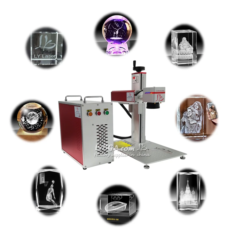 LY UV 5 واط 10 واط ثلاثية الأبعاد آلة الحفر بالليزر الداخلي سطح المكتب المحمولة المغلقة نوع للمواد الكريستال والزجاج الاكريليك