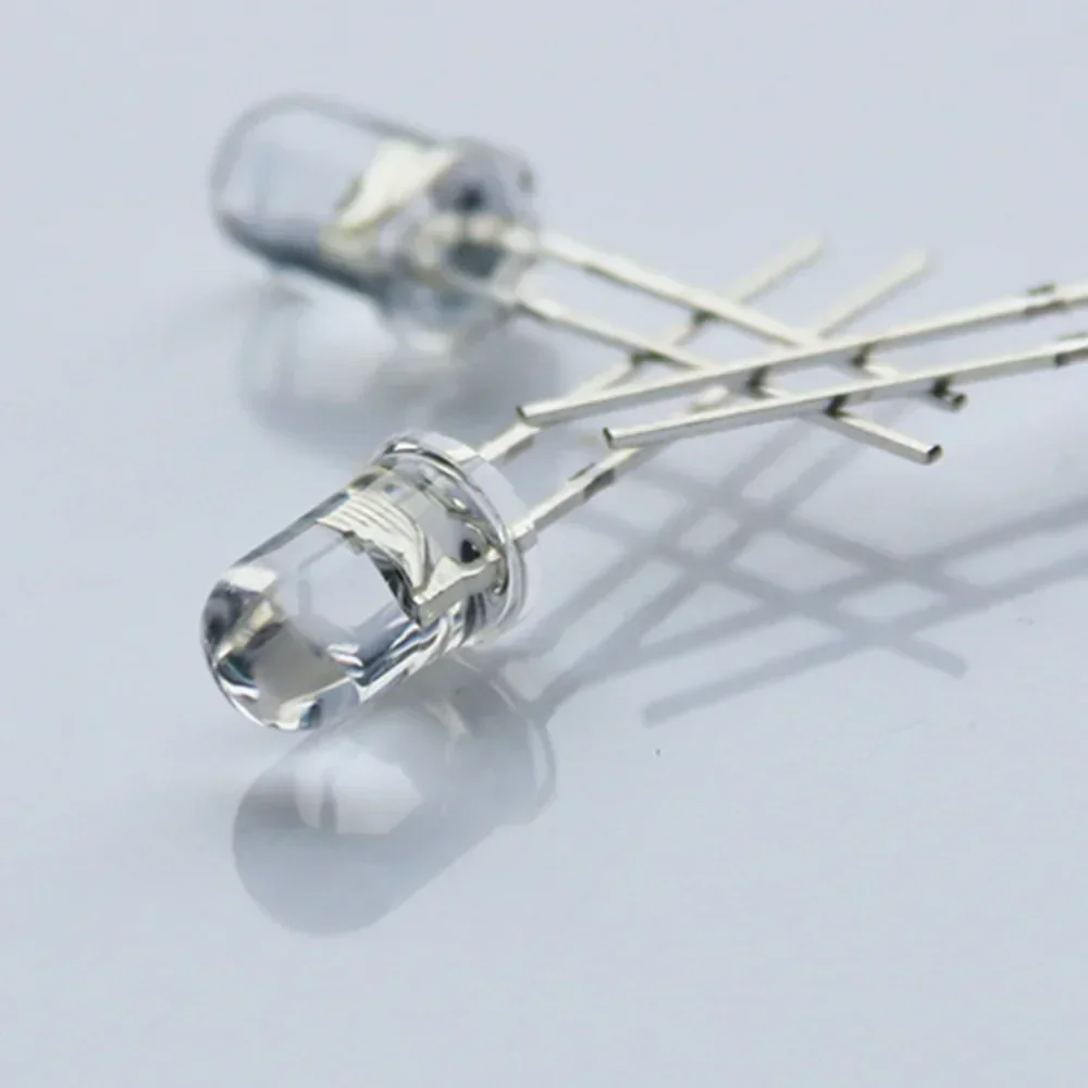 50PCS 3mm LED Diode Clear Bright Multicolor Individual Light Diodes Assortment Kit Red/Green/Blue/Yellow/White/Orange