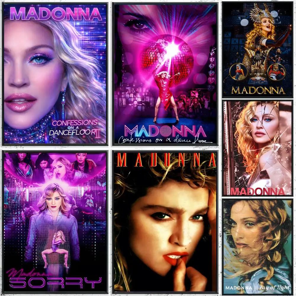 Singer M-Madonna CONFESSIONS II Poster HD Waterproof Wall Decal for Study, Living Room & Garage, DIY Great Gift for Fans