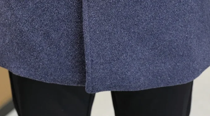 Hochwertiger, modischer, einseitiger Mantel für Herbst/Winter 2022, neuer, einreihiger, mittellanger Wollmantel für Herren aus 50 Wolle, M-4XL – Detail 23