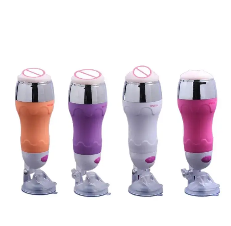 Masturbatore a mani libere Real Vaginal Human Vioce giocattolo del sesso maschile Flesh Masturbator Light For Man Virgin Male masturbatore Cup S1810