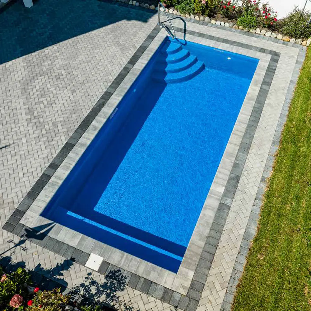Elegant Family Swimming Pool Outdoor Ground Inground Prefab Fiberglass Swimming Pool
