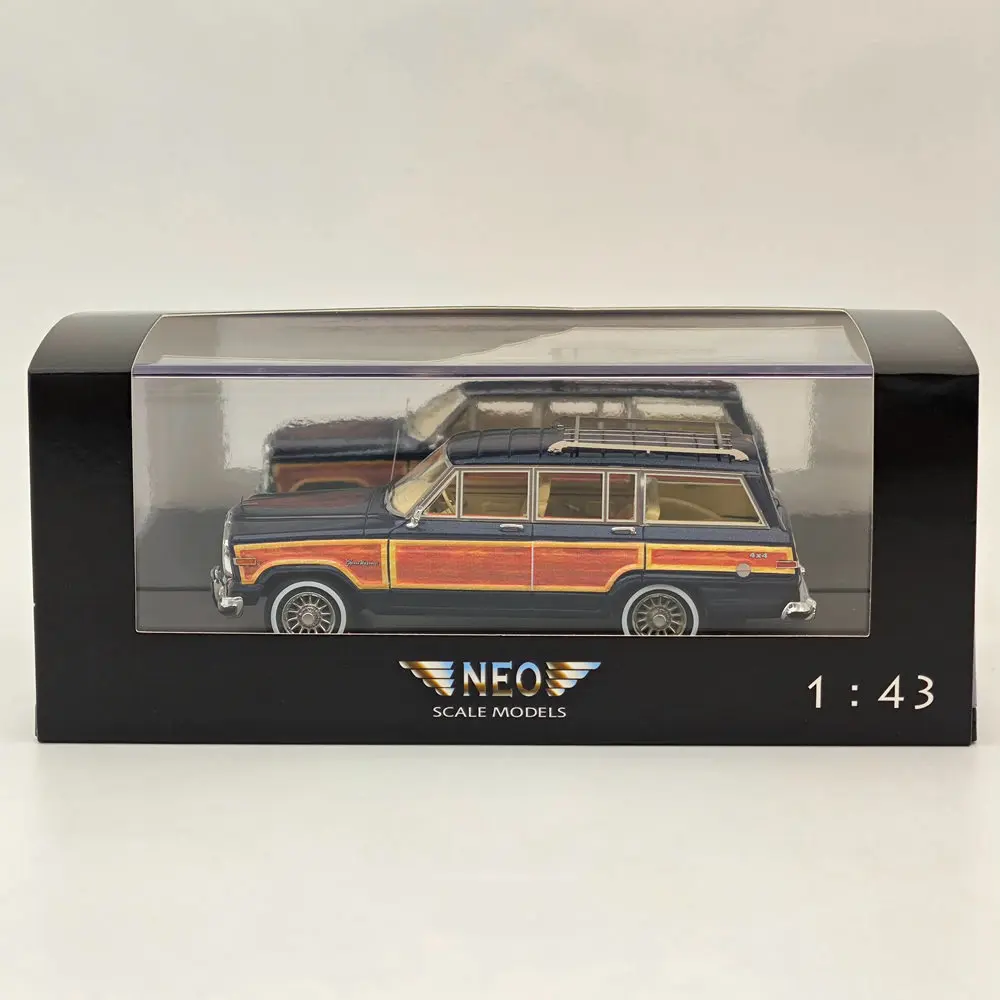 NEO 1/43 for Grand Wagoneer Off-road vehicle Blue Resin Models Car Colllection Auto Toys Gift