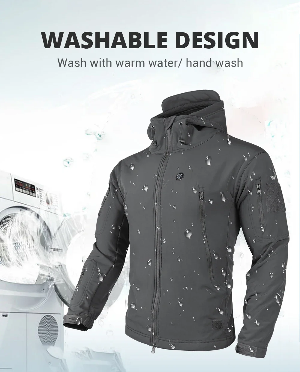 7-zone USB heating jacket for men's and women's waterproof winter warm electric washing jacket for warmth men's winter jacket 14 S4b37e421117d40b6b20ad0a8eca5a6ffz