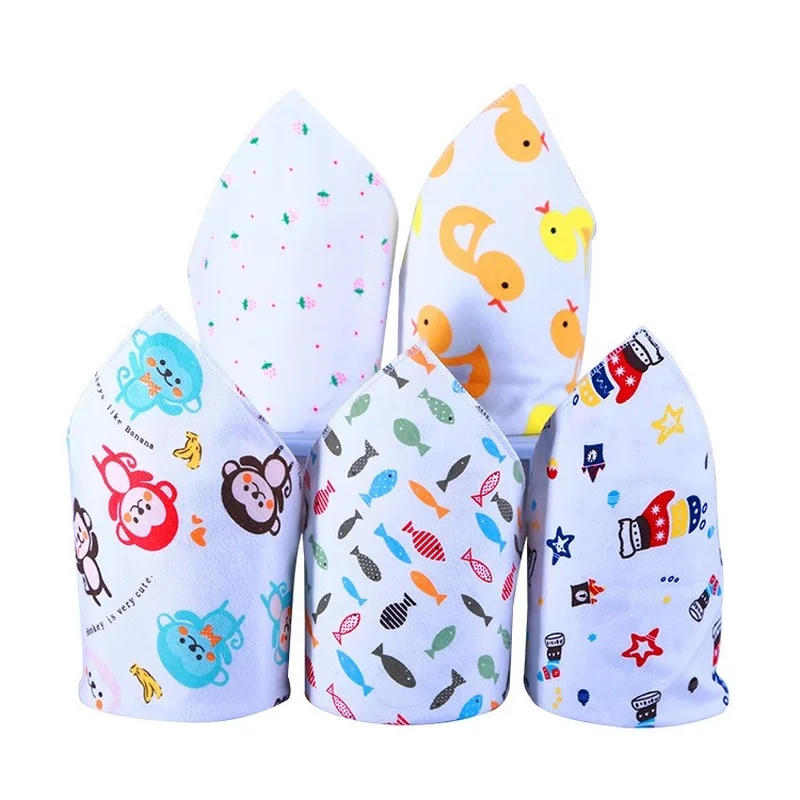 Cotton Double-layer Buckles Baby Bibs for Child Newborn Girls Boys Infant Bandana Bib Burp Cloths Toddler Saliva Towels Tissue