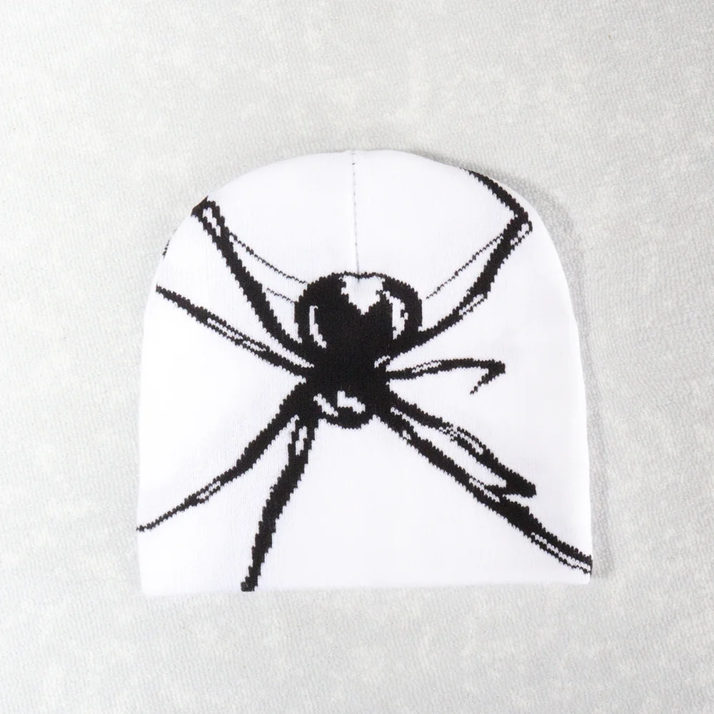 The Y2K Trend-Inspired Jacquard Spider Double-Layer Knitted Hat Is Perfect for Keeping You Warm During Autumn and Winter Outings