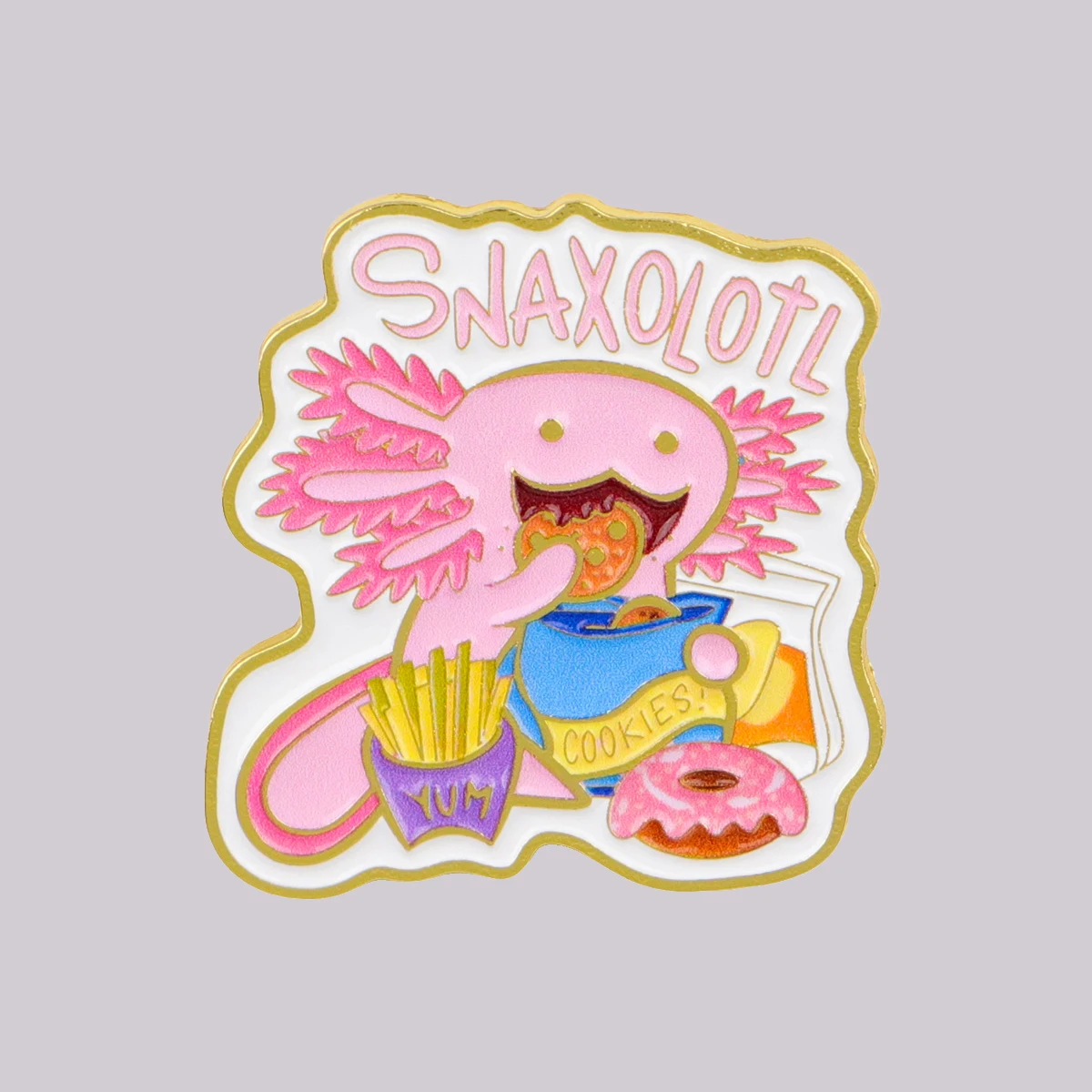 Pin de esmalte de axolote lindo, broche de dibujos animados, insignia para mochila, accesorios de ropa, joyería de moda, regalos para amigos