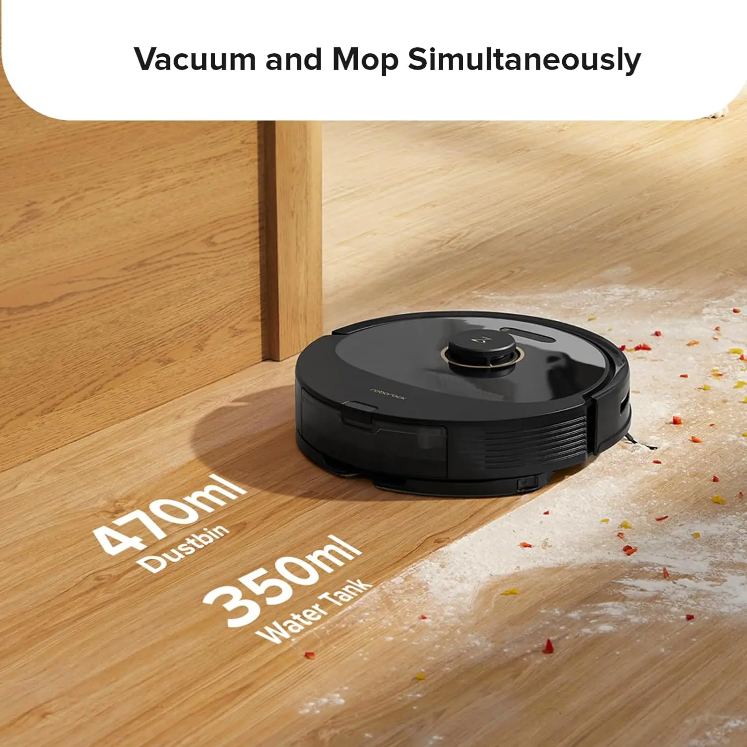 Roborock Q8 Max Robot Vacuum and Mop Cleaner, DuoRoller Brush, 5500Pa Strong Suction, Lidar Navigation, Obstacle Avoidance, Mult