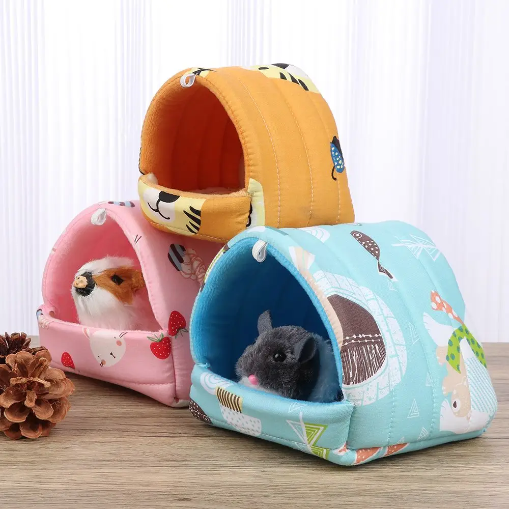 Comfortable Hamster House Warm Mat Small Animal Sleeping Bed Soft Guinea Pig Nest Mini Cage For Rabbit Squirrel Mat