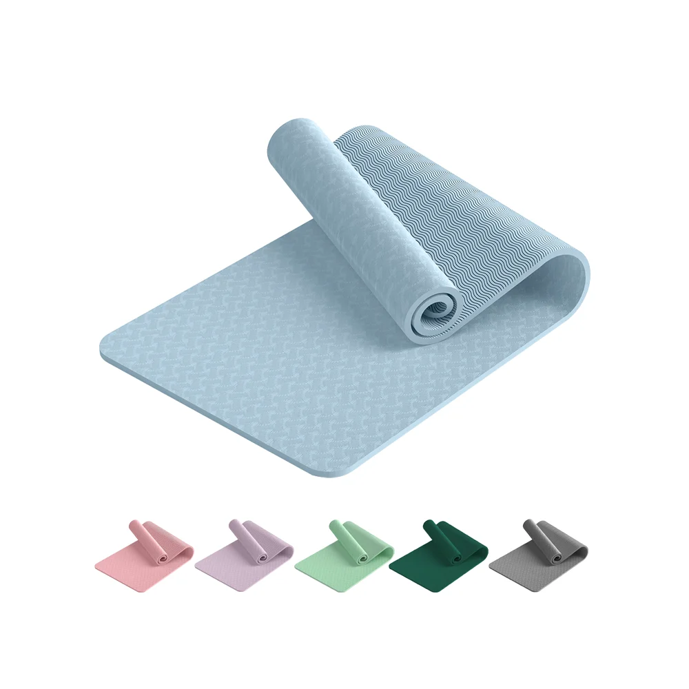 

High Quality Custom Printed Eco-friendly Tpe Yoga Mats Gym Thick Yoga Mat Set with Logo Non Slip Yoga Mats