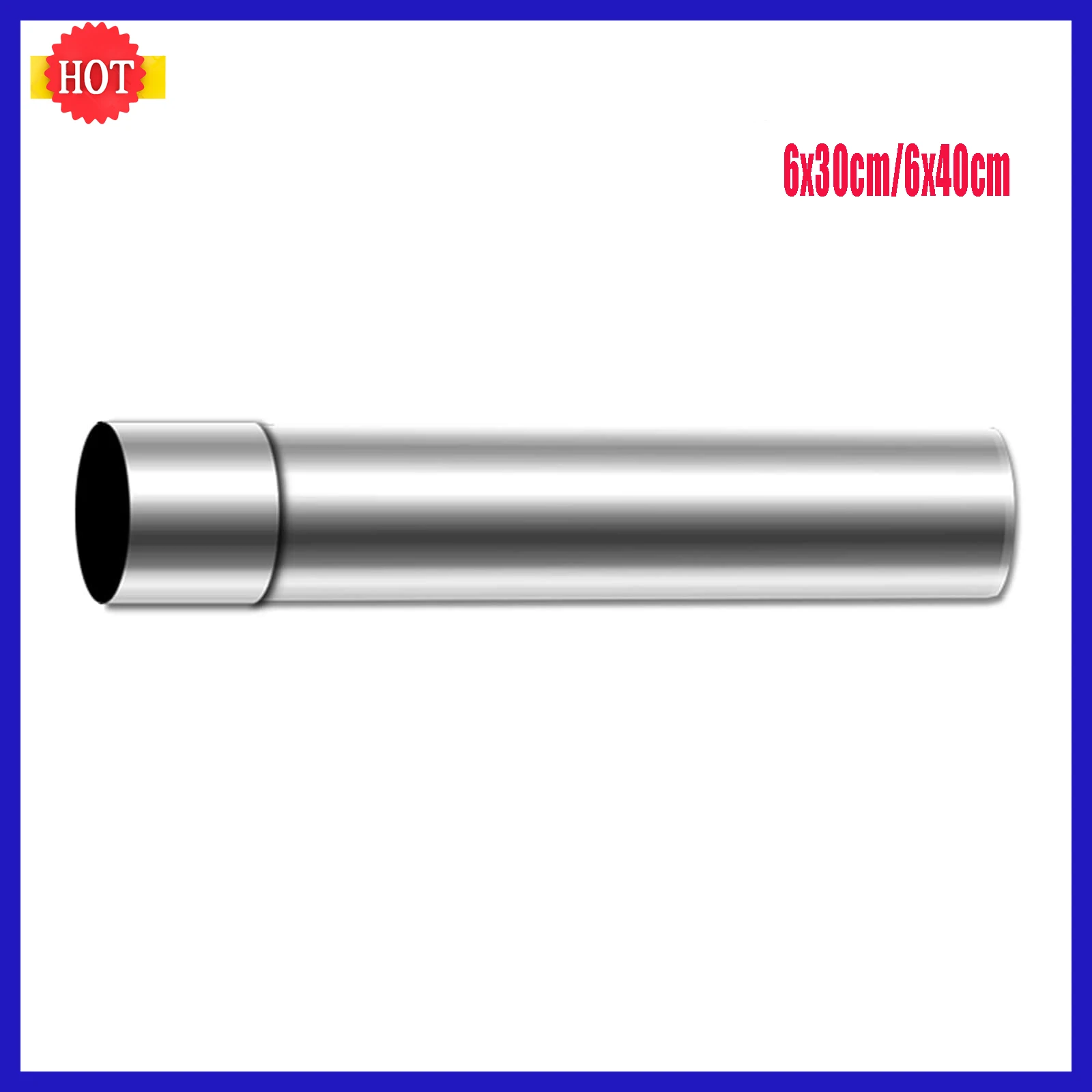 

1x 60mm Diameter Stainless Steel Flue 30/40cm Length Stove Pipe Chimney Liner Straight Wood Stoves Heater Exhaust Pipe Silver