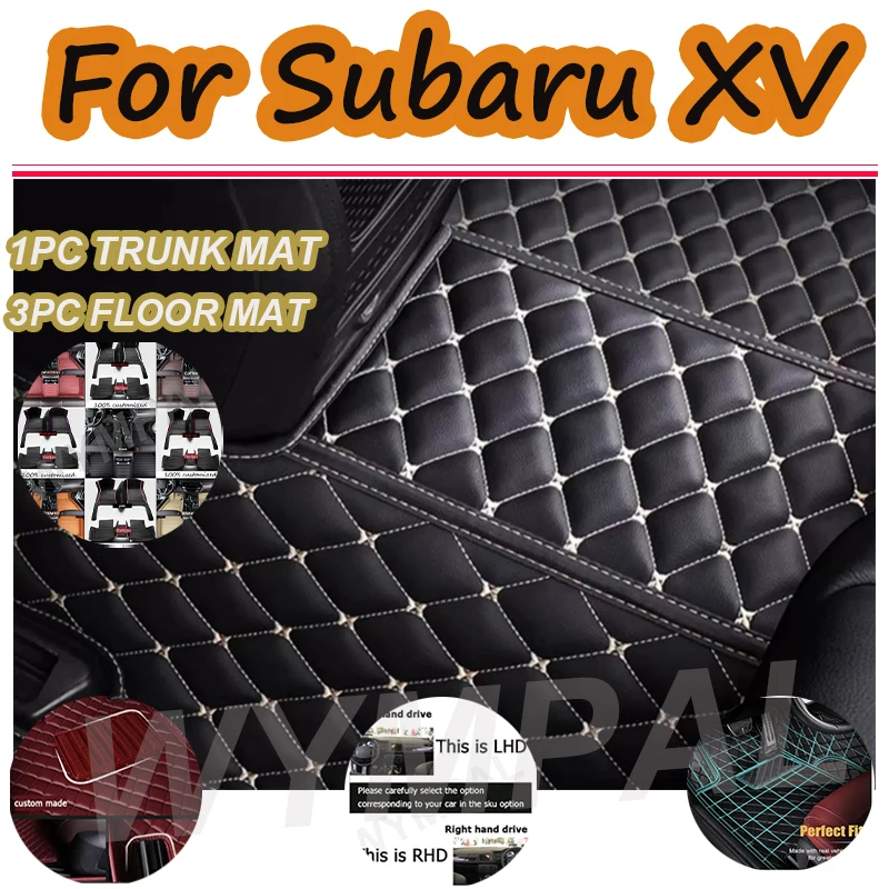 

LUXURY Custom Automotive Car Floor Mats For Subaru XV 2011 2012 2013 2014 2015 Auto Luxury Leather
