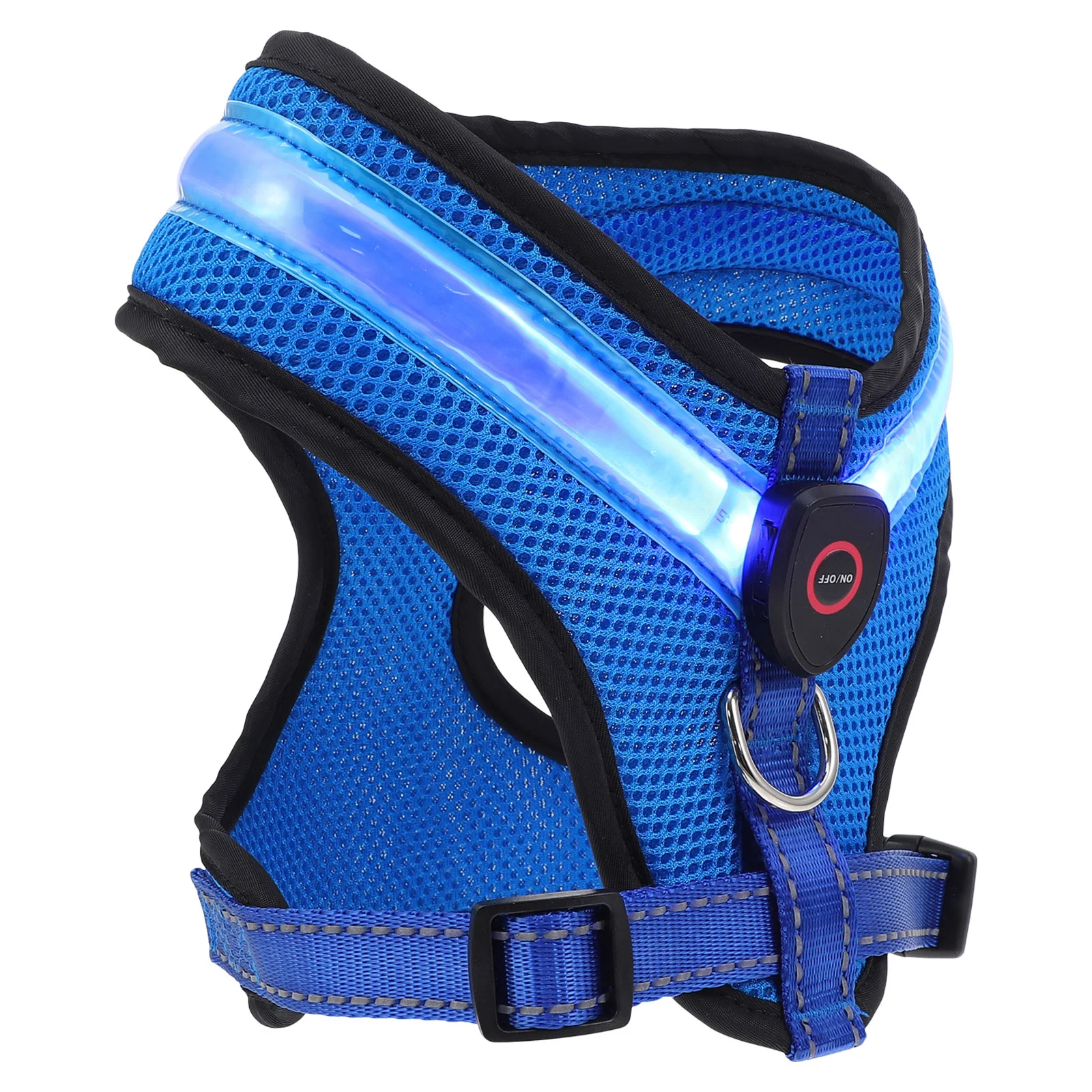 

Vests for Boating Dog Glow Tank Top LED Harness Medium Dogs Blue Nylon Puppy Luminous