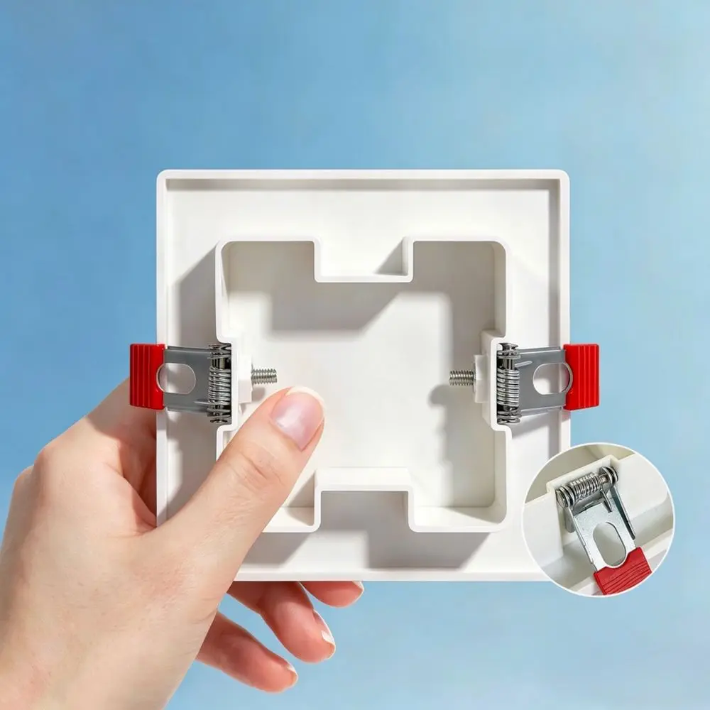 For For XuanYun 86 Type Wall Junction Box Cover Spring Clip Blanking Panel Decorative Faceplate Home Cable Shield Accessory