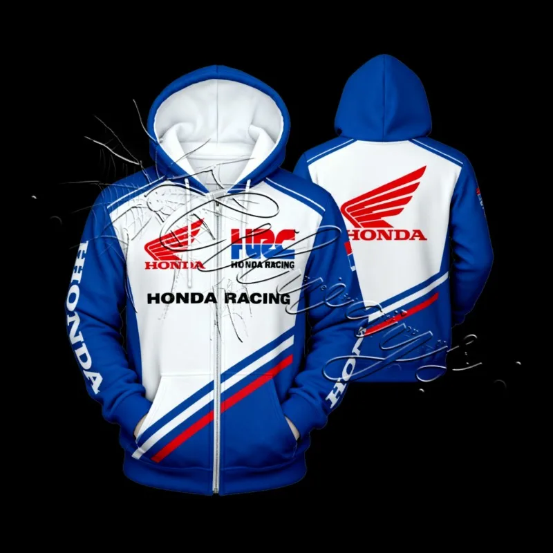 

2026Осенне-зимний гоночный модный мотоциклетный костюм Honda для мужчин и женщин, мото, толстовка с капюшоном для горного велосипеда, внедорожного велоспорта
