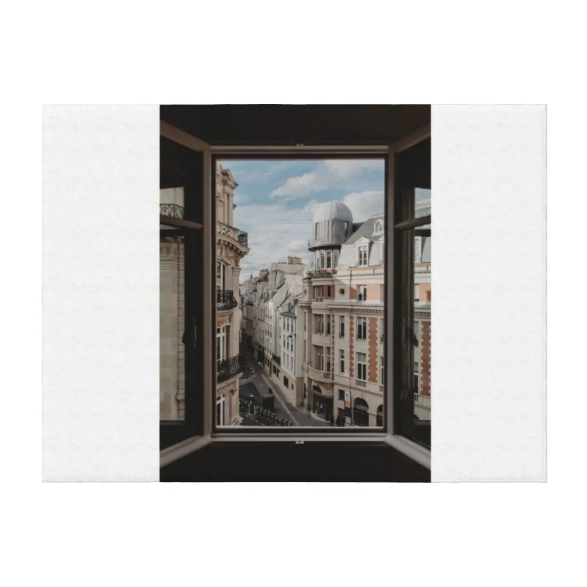 

Paris, France, Open Window Throw Blanket wednesday Cute Plaid anime sofa bed Blankets