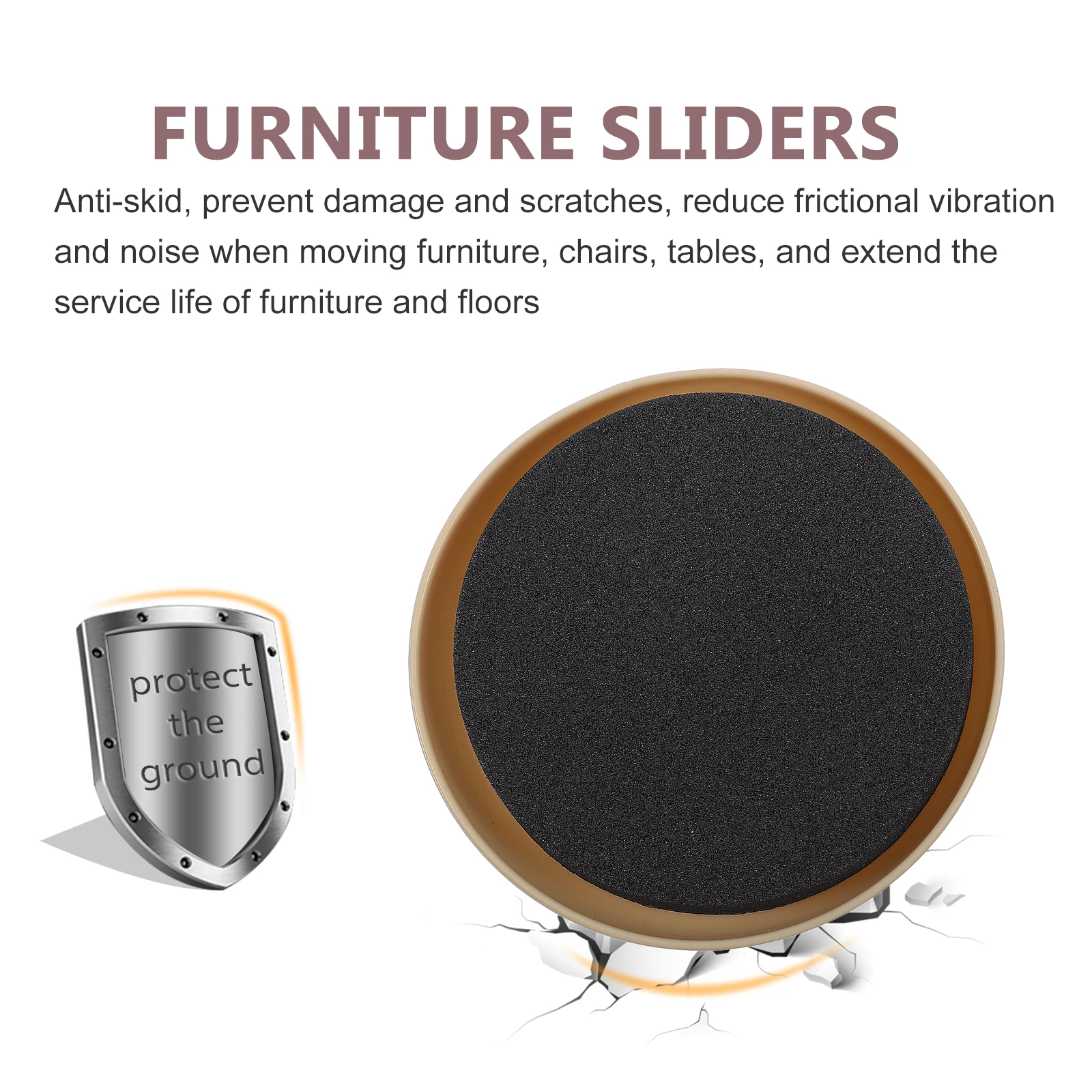 

4pcs Furniture Sliders EVA Floor Protectors 3 5 Inch Reusable Non Stick Table Chair Moving Pads Glides for Heavy Furniture