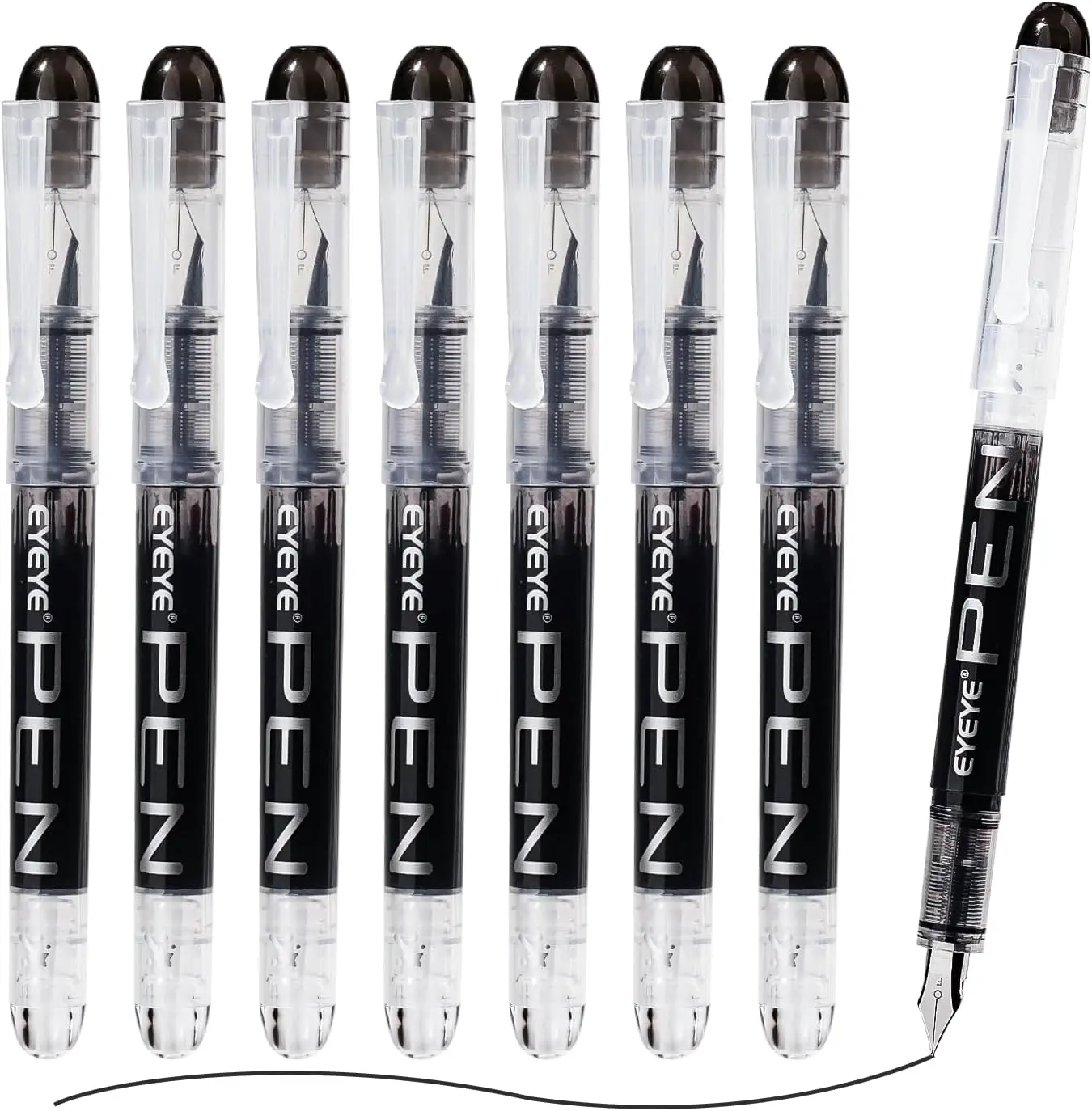 Wegwerpvulpennen, rechte vloeibare vulpennen, voor schrijven, sneldrogende inktpen, soepel schrijven veelkleurige kunstbenodigdheden - afbeelding 1