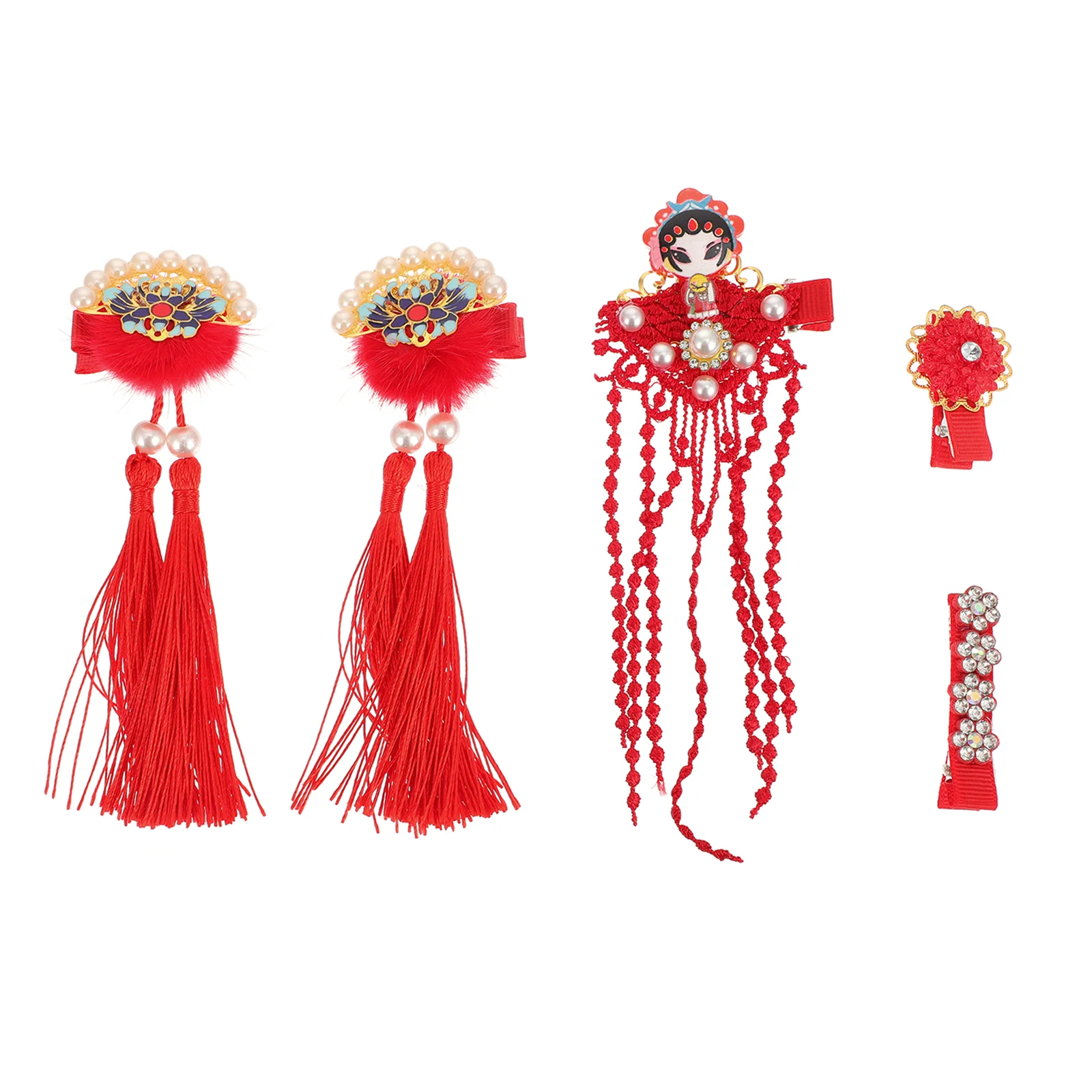 

5 шт., заколки с кисточками в китайском стиле, детская булавка для весеннего фестиваля, костюм ханьфу, вечерние аксессуары для маленьких девочек, легкие заколки для волос