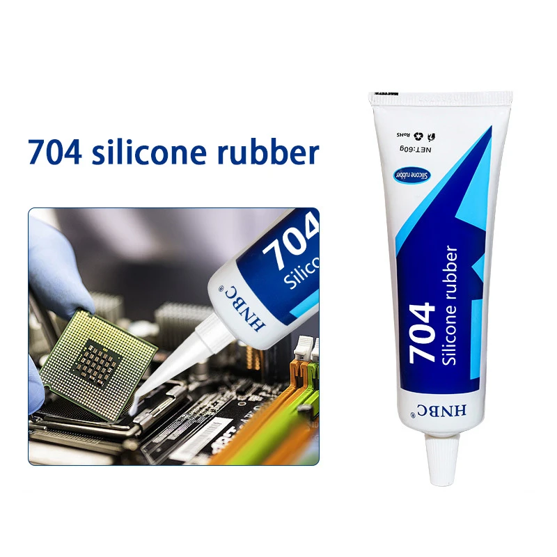 60/120ml 704 Fixed High Temperature Resistant Silicone Rubber Insulated Sealing Glue Waterproof Silicone Thermal Conductive
