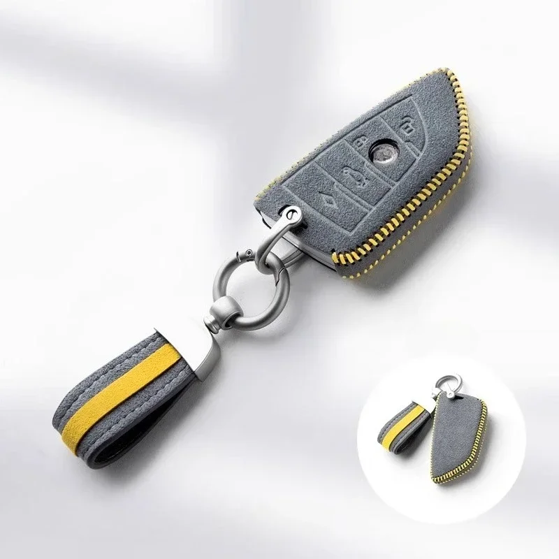 

Подходит для BMW Mseries Blade Key, замшевый чехол для дистанционного ключа автомобиля, доступны различные стили и цвета