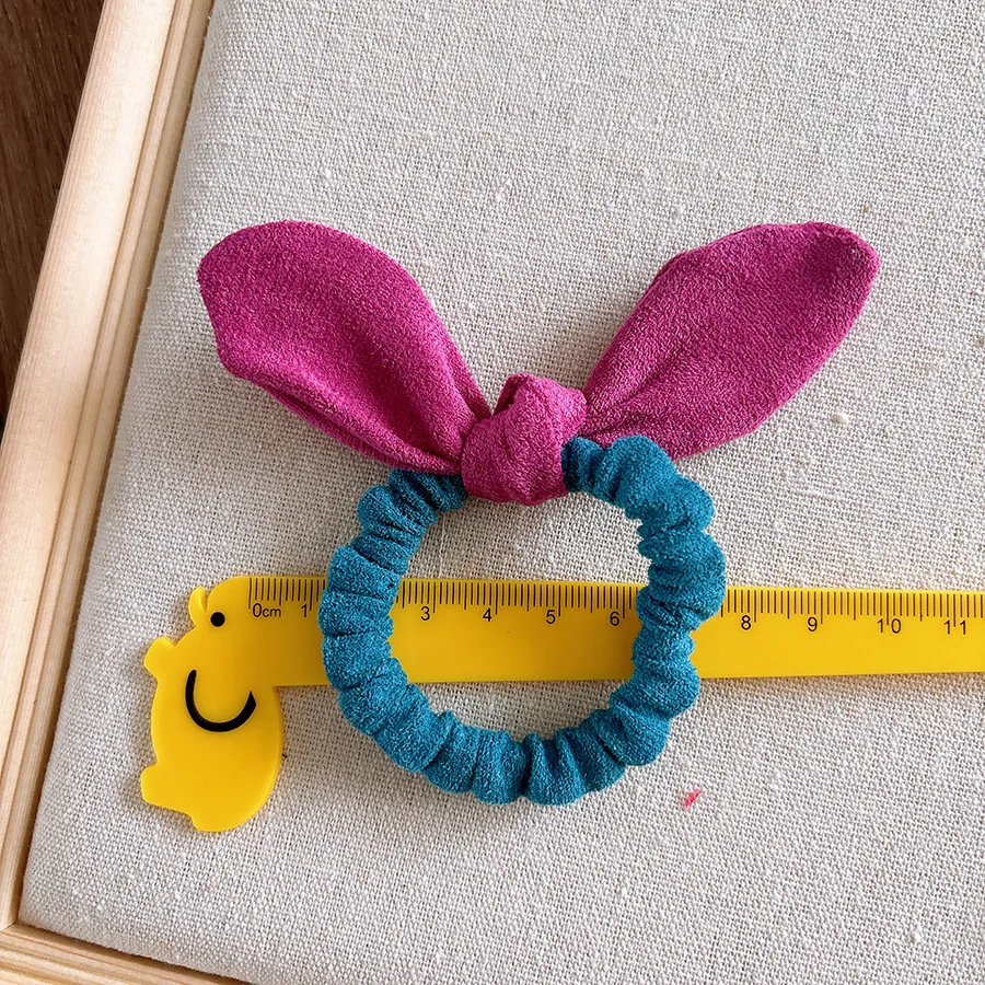 2025 Cute Rabbit Ear Scrunchies Children Girls Gift Elastic Hair Rubber Bands Accessories Tie Hair Ring Rope Headdress Headwear